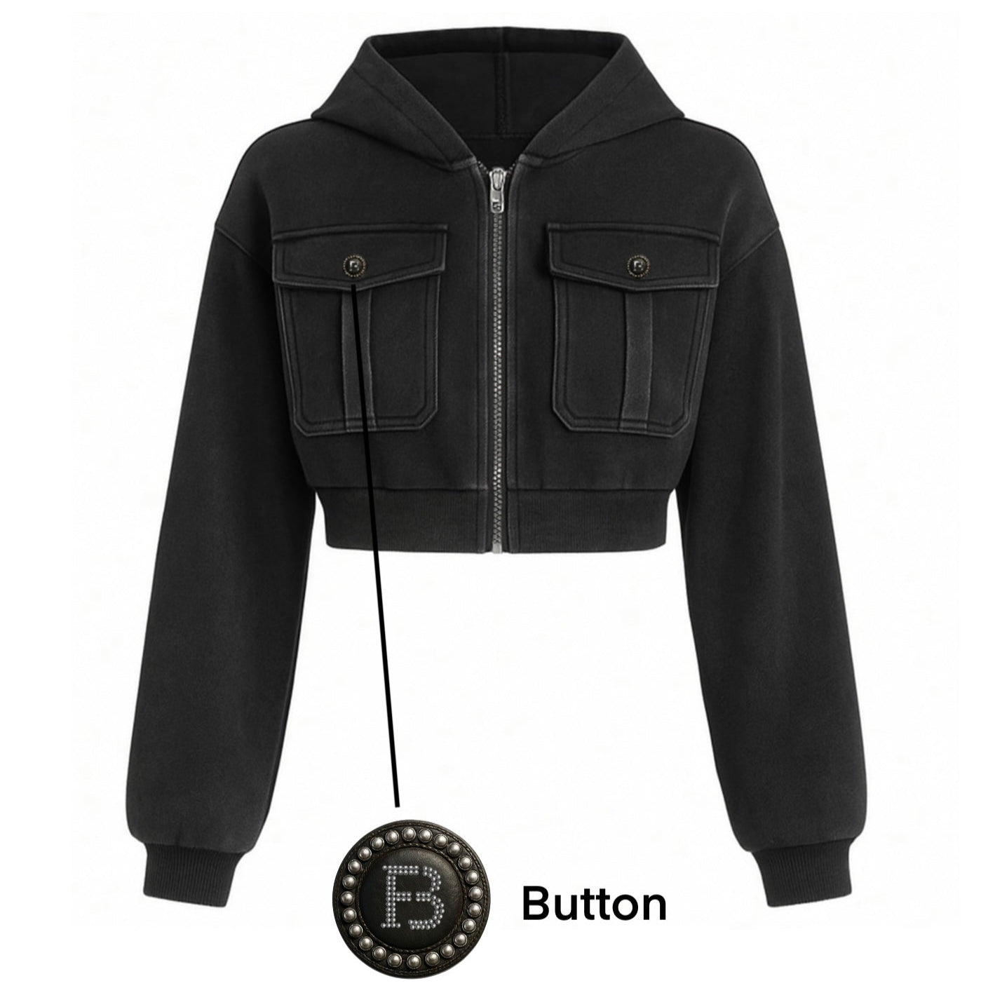 FAINTONE BLOOM SHORT HOODIE