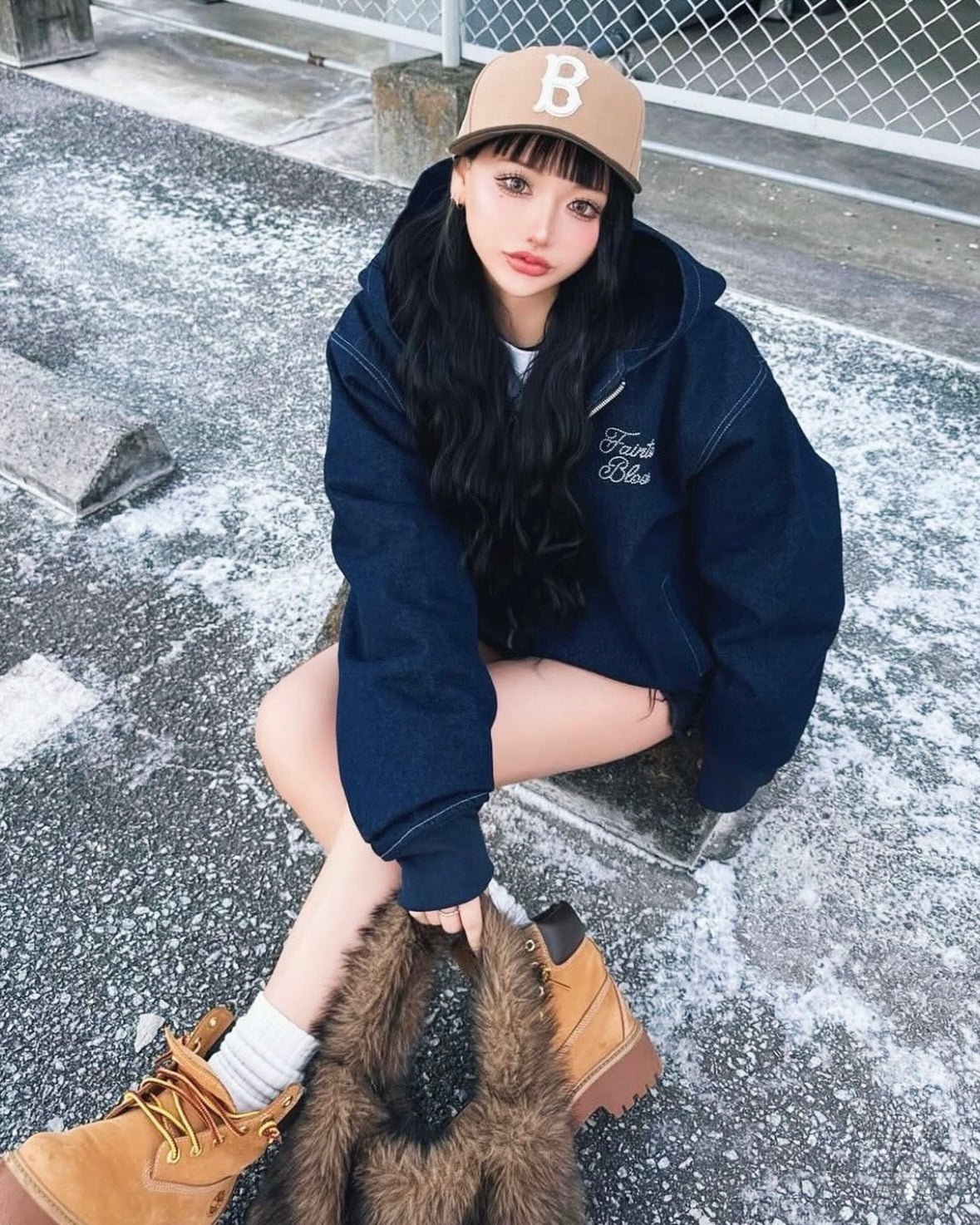 FAINTONE BLOOM DENIM JACKET - FAINTONE BLOOM