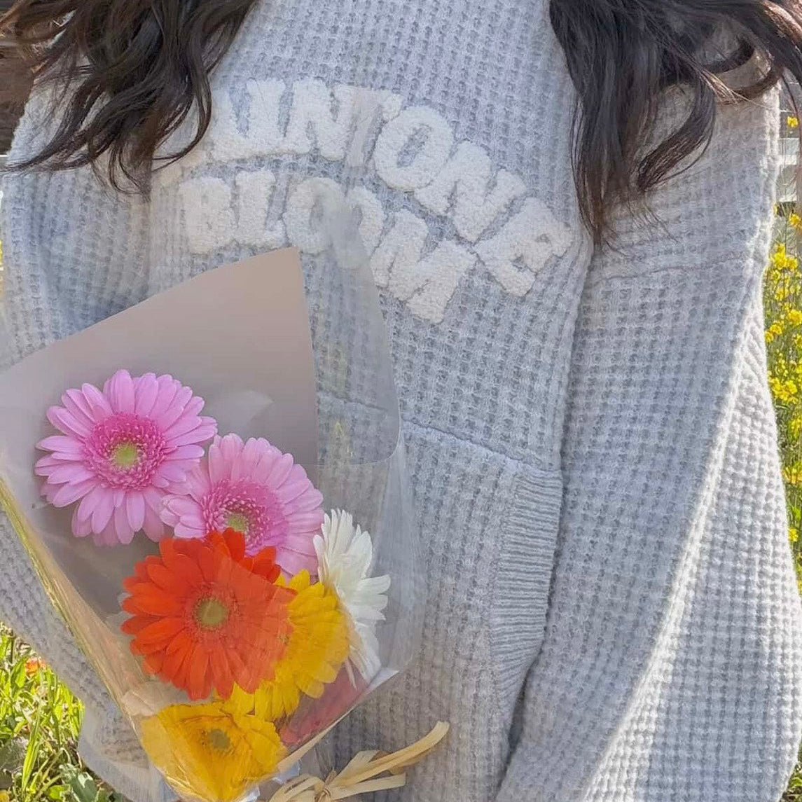 FAINTONE BLOOM KNIT HOODIE - FAINTONE BLOOM
